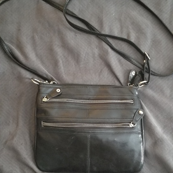 Black crossbody multi compartment travel bag purse - Picture 3 of 8